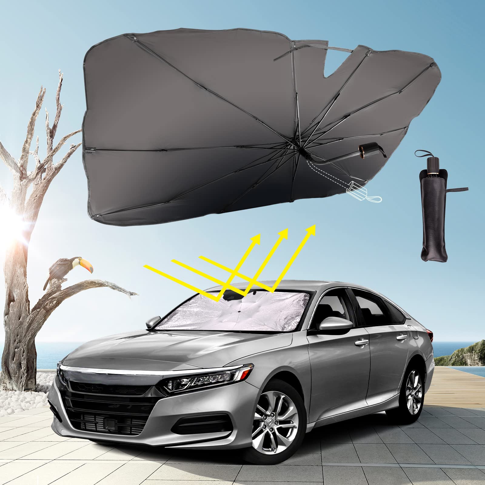 ⭐FRESHCAR(™) PARASOL PLEGABLE⭐ - 🚨OFERTA SOLO POR HOY + ENVÍO GRATIS🚨